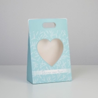 Переноска для цветов «Love», голубая, 24 × 12,5 × 37 см Переноска для цветов «Love», голубая, 24 × 12,5 × 37 см