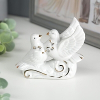 Фигурка керамика &laquo;2 голубя воркуют&raquo;, со стразами, 3.5&times;9.7&times;8.5 см