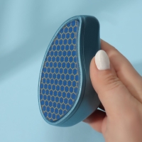 Стеклянная нано-тёрка для ног, 10,5 &times; 5,5 &times; 3,3 см, в картонной коробке, цвет голубой