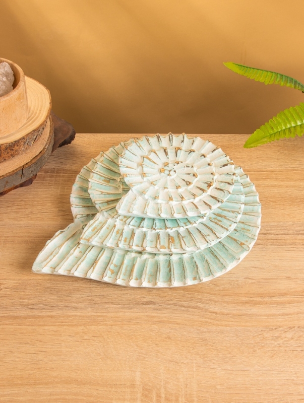 Набор сувенирный &laquo;Ракушки&raquo;, 30 см, 22 см, 17 см, дерево, бирюзовый