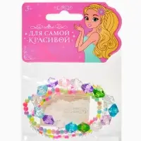 Браслет детский &laquo;Выбражулька&raquo;, 3 шт. набор, бусины граненые, цветной