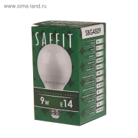 Лампа светодиодная SAFFIT, G45, 9 Вт, E14, 2700 К, 810 Лм, 220&deg;, 80 х 45
