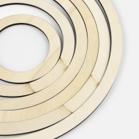 Набор основ для макраме, круглых, 6 шт., 4 мм, d=10/15/19.5/22.5/25.5/30 см