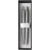 Набор из механического карандаша и ручки Poetica, серебристый