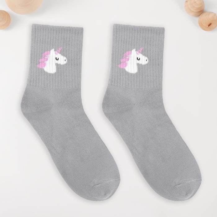 Подарочные носки с принтом в банке &laquo;Для единорожки&raquo;, (внутри носки женские)