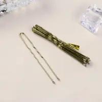 Шпильки для волос "Классика" (набор 10 шт) 6 см, золото