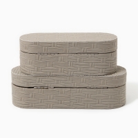 Шкатулка для украшений &laquo;Плетения&raquo; экокожа, набор 2 шт.