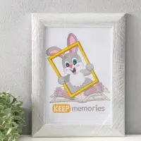 Фоторамка для фото 21х30 см (с ножкой) "Luxe Elegance" пластик, серебро, (пластик экран)