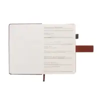 Ежедневник недатированный формат А5, с хлястиком, 128л, линия, пвх, Коричневый