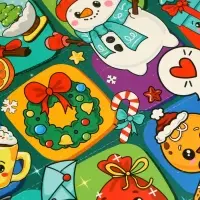 UNICON Конструктор "Адвент-календарь", Дед Мороз и камин