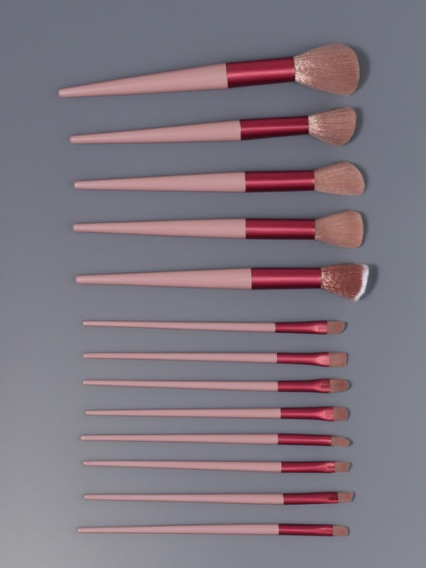 Кисти для макияжа, набор - 13 шт, 10 - 22 (&plusmn;1) см, цвет сиреневый