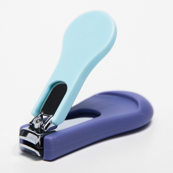 Детский маникюрный набор (ножницы, книпсер, пилка, пинцет), цвет голубой