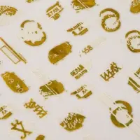 Наклейки для ногтей &laquo;Ой, все!&raquo;, металлизированные, цвет белый, золотистый