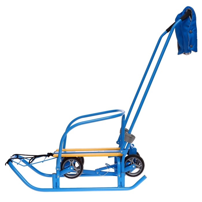 Санки &laquo;Ветерок 7 универсал&raquo;, с рукавичками, цвет голубой