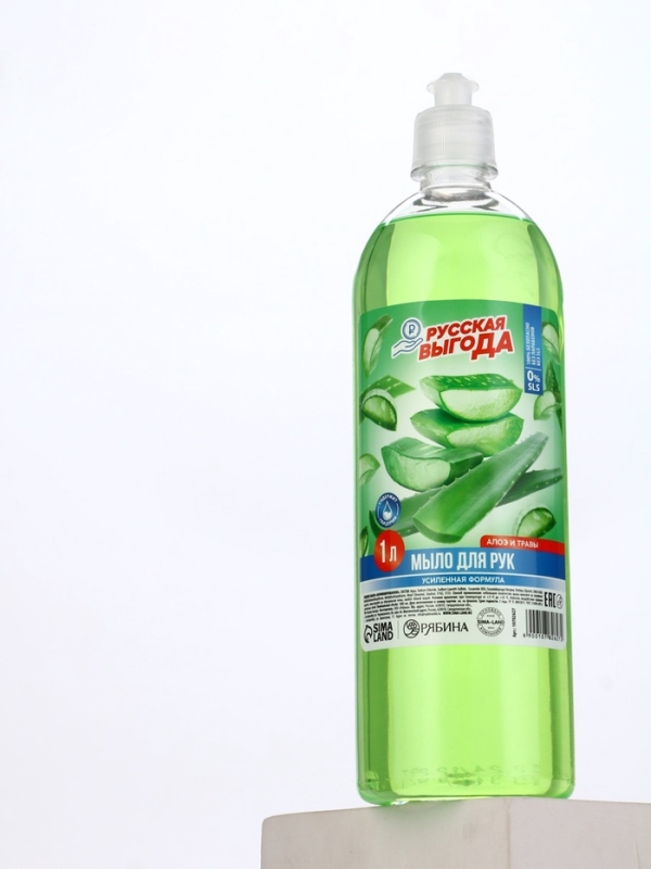 Русская Выгода Жидкое мыло алоэ и травы, 1000 мл