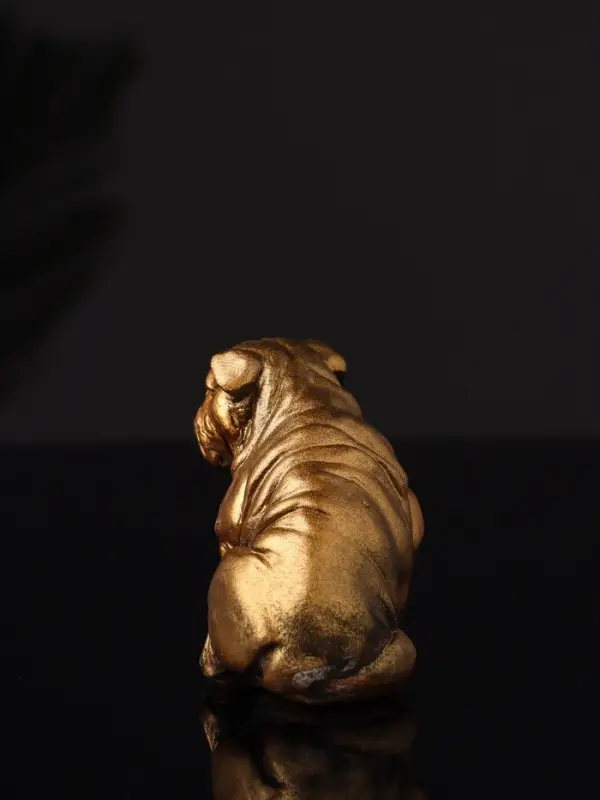 Набор статуэток "Гости, кошка и собака" 7 см, бронза