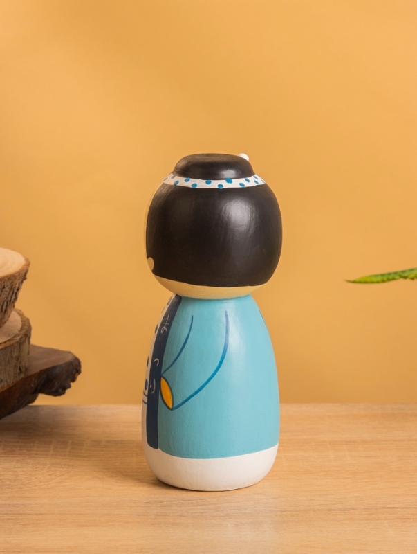 Деревянная кукла кокеши "Хару" 7х7,5х15 см