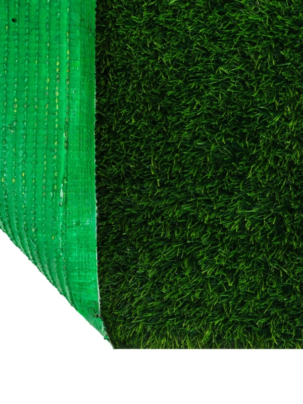 Газон искусственный, с проклейкой, высота 4см, 15иг, 2 х 25 м, зеленый, "Greengo"