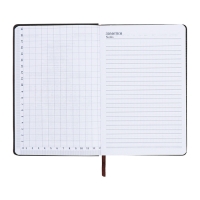 Ежедневник недатированный, А5, 140л, клетка, обл.кожзам, Синий Ежедневник недатированный, А5, 140л, клетка, обл.кожзам, Синий