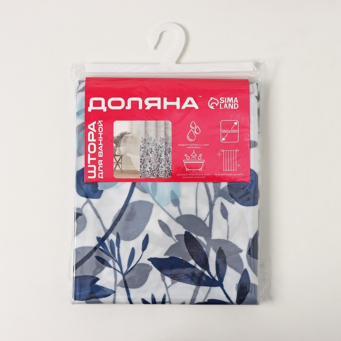 Штора для ванной Доляна &laquo;Цветение&raquo;, 180&times;180 см, EVA