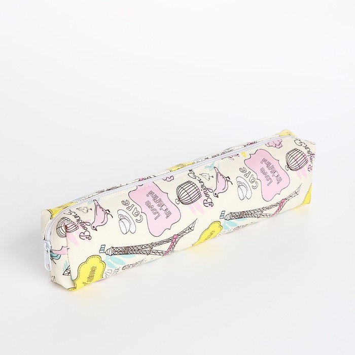 Косметичка-пенал на молнии, цвет бежевый Косметичка-пенал на молнии, цвет бежевый