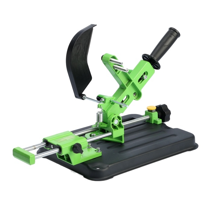 Стойка для УШМ ТУНДРА, d=100-125 мм, угловые тиски 45&deg;, движущаяся платформа