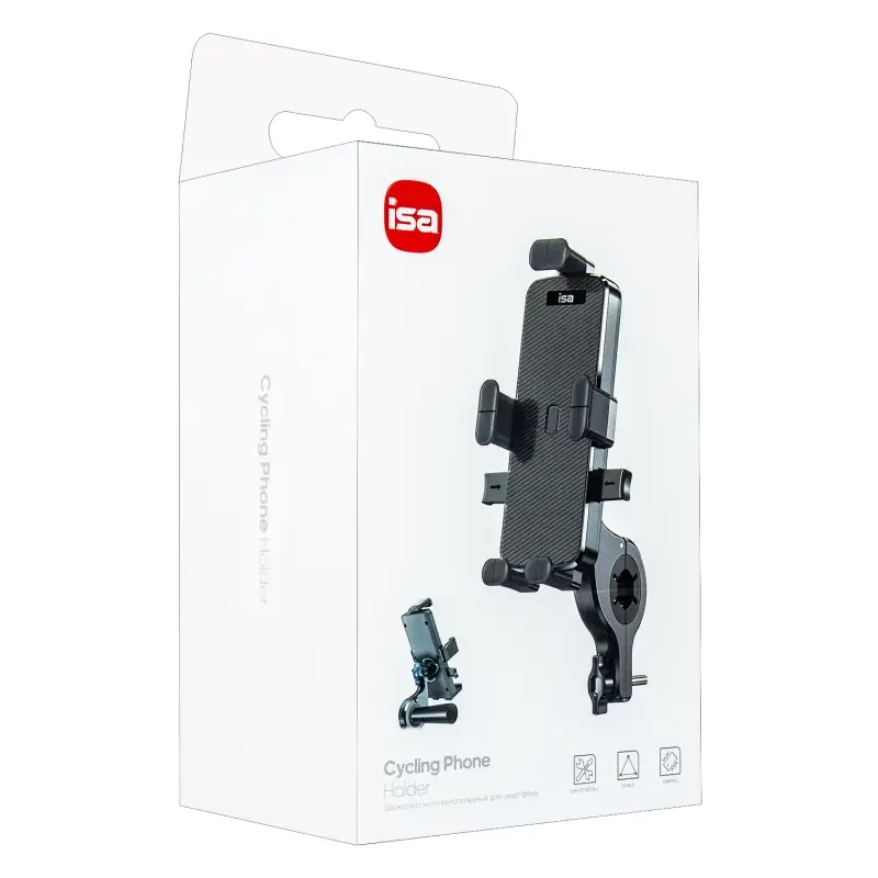 Держатель для велосипеда BH-01 черный ISA (100шт/кор)