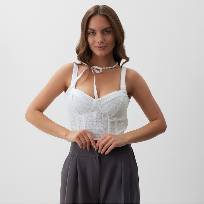 Корсет женский твидовый, MIST, р. XS, белый Корсет женский твидовый, MIST, р. XS, белый