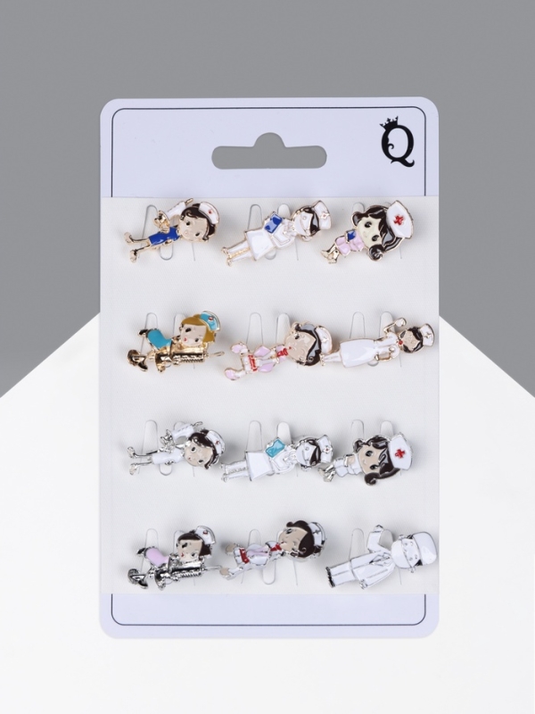 Брошь &laquo;Медсестричка&raquo;, форма МИКС, цвет МИКС (неделимая фасовка 12 шт., цена за шт.)