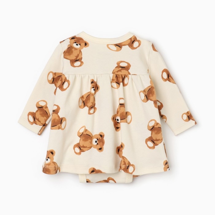 Боди-платье Крошка Я Боди-платье Крошка Я "Медвежата", рост 68-74, бежевый