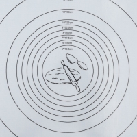Коврик для выпечки и раскатки теста с разметкой, армированный &laquo;Эрме&raquo;, силикон, 59,5&times;40 см, белый
