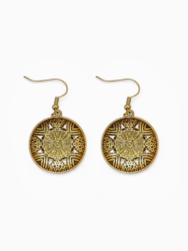 Серьги &laquo;Ажур&raquo; винтаж, цвет чёрный в чернённом серебре