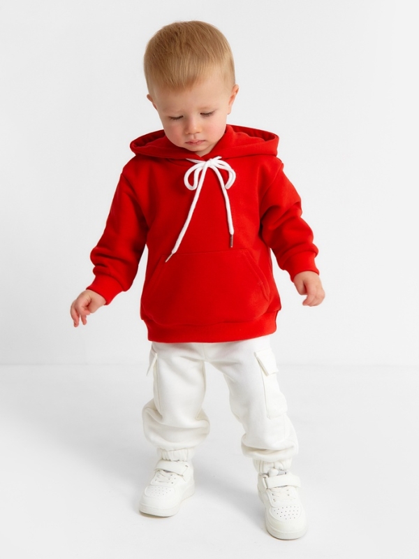 Комплект детский (худи и брюки) MINAKU, цвет красный/белый, рост 80-86 см Комплект детский (худи и брюки) MINAKU, цвет красный/белый, рост 80-86 см