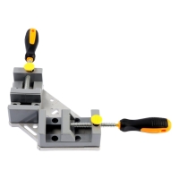 Струбцина угловая усиленная ТУНДРА, металлическая, два зажима 90 и 180&deg;, 2К рукоятка, 70 мм   107021