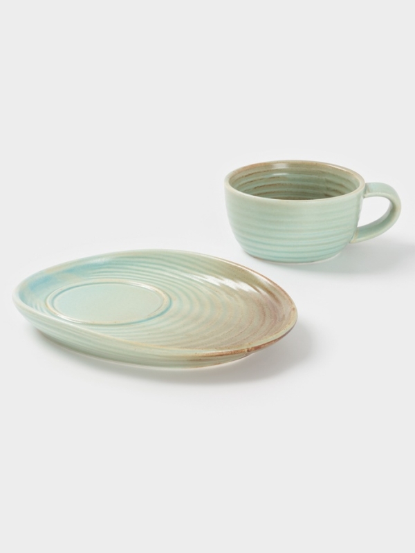 Чайная пара "Sand Ripples" Magistro 300мл, 20х16х6,5 цвет желтый, голубой, коричневый