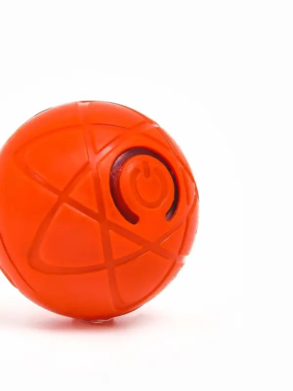 Интерактивная игрушка для собак "Гравитационный мяч", 5,5 см, оранжевая