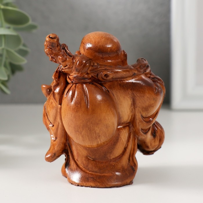 Нэцкэ полистоун под дерево Нэцкэ полистоун под дерево "Хотей. Богатство" 7,2х6,8х9,2 см