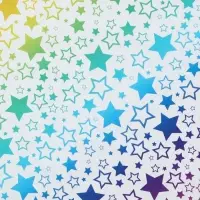 Бумага упаковочная глянцевая &laquo;Радужные звезды&raquo;, 70 х 100 см