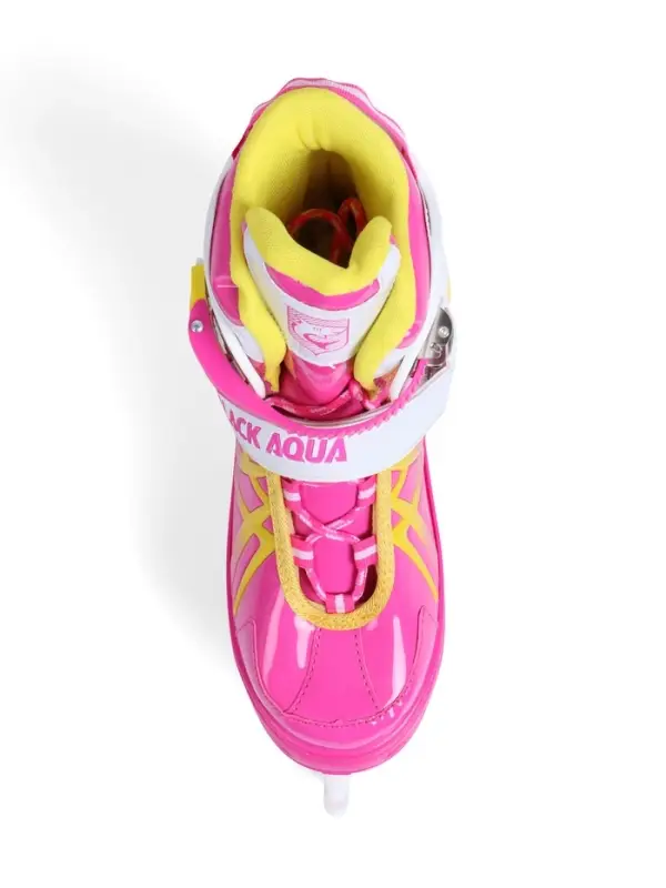 Коньки раздвижные BlackAqua, р. 35-38, для фитнеса, с роликовой платформой, цвет фуксия