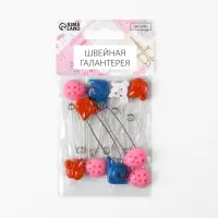 Булавки английские &laquo;Животные&raquo;, безопасные, 60 мм, 10 шт., МИКС