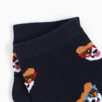 Носки женские "Корги в очках", цвет синий, размер 38-40