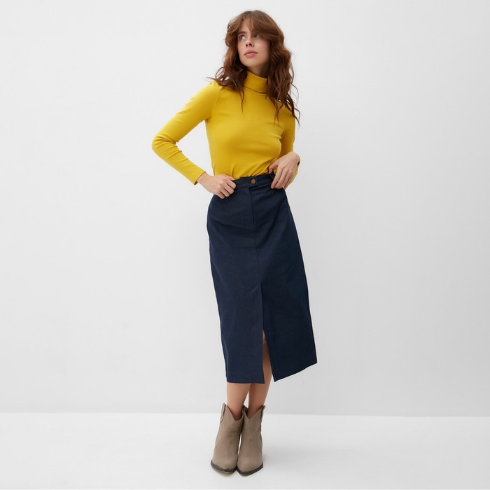 Водолазка женская MINAKU: Basic line цвет горчица, размер 46 Водолазка женская MINAKU: Basic line цвет горчица, размер 46