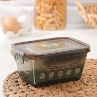 Контейнер герметичный прямоугольный Виолет, 800 мл, цвет дымчатый