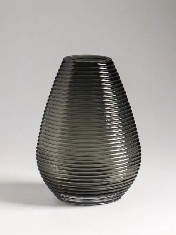 Ваза стекло настольная "Хэдли" 19,5х13,5 см, серо- зеленый