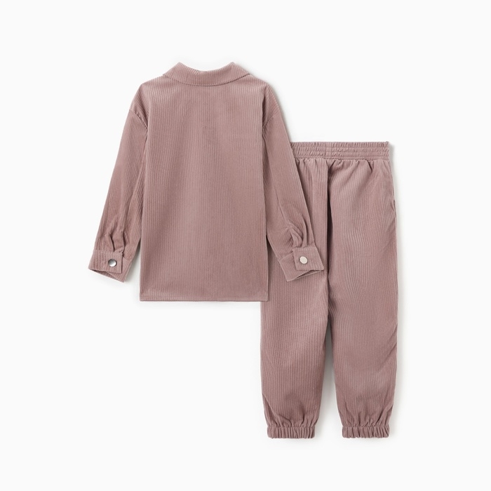 Костюм детский KAFTAN Костюм детский KAFTAN "Velvet", р. 32 (110-116), пыльно-розовый