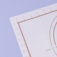 Коврик для выпечки и раскатки теста с разметкой, армированный, силикон, 42&times;29,5 см, белый
