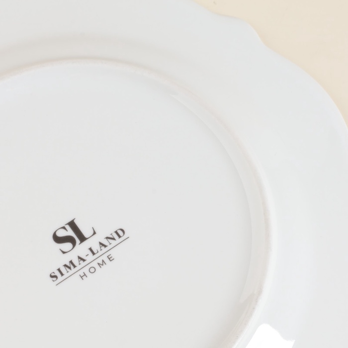 Тарелки SL Home &laquo;Аманде&raquo;, d=21 см, набор 2 шт, фарфор, белые