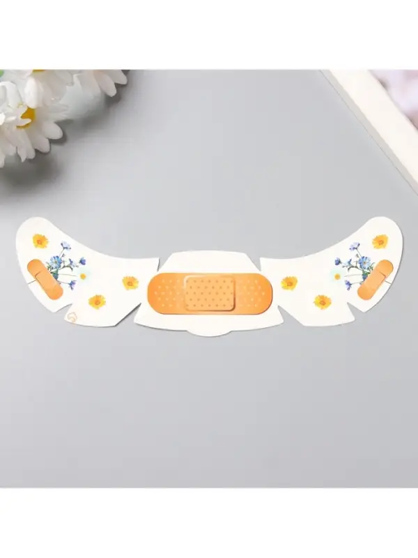 Переводная тату на тело цветная &laquo;Веснушки. Сухоцветы и лейкопластырь&raquo;, 16&times;5 см