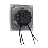 Выключатель TOT Elegant, 10 А, 2 кл., с подсветкой, скрытый, серебристый Выключатель TOT Elegant, 10 А, 2 кл., с подсветкой, скрытый, серебристый