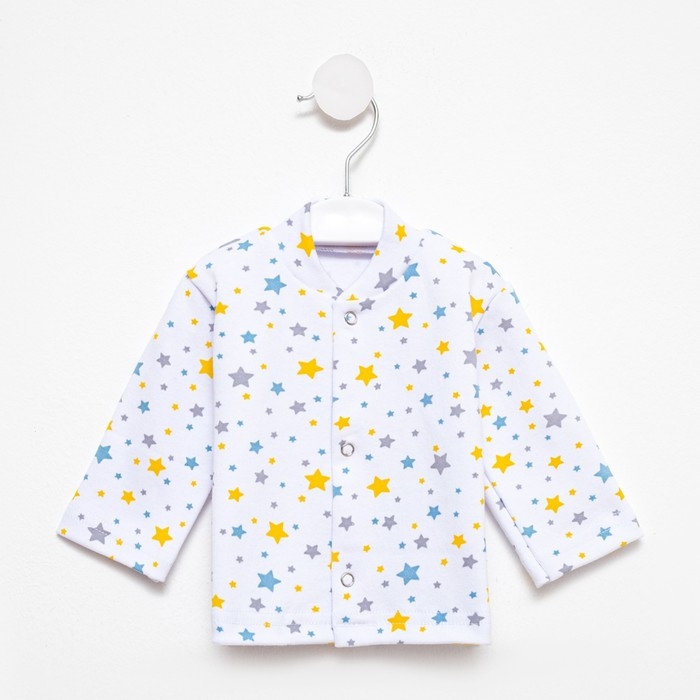 Кофточка детская, цвет белый/синий, рост 68 см